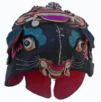 704 Smiling Double Tiger Silk Chinese Child's Hat