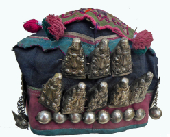 716 Miao Minority Child's Hat with 8 Immortals