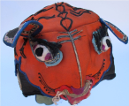 530 Orange Silk Tiger Chinese Wind Hat
