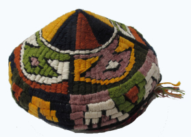 535 Fully Embroidered Cotton Ribbed Hat Surkhandarya Uzbekistan