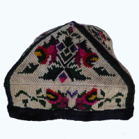 632 Fergana Valley Uzbek Girls Iroqui Style Embroidered Hat