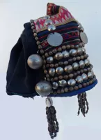 735 Akha Hill Tribe Girl's Hat with Job's Tears and Cowrie Shells