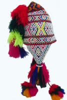 763 Fantastic Beaded Knit Chullo Hat from Quechua of Ausangate Peru