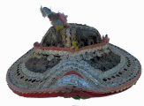 591 Traditional Montera Woman's Hat from Tarabuco, Bolivia